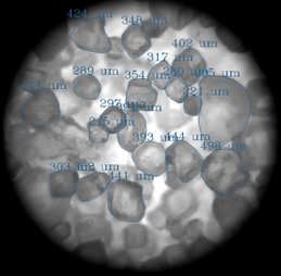 Artificial intelligence for particle size measurement by image analysis